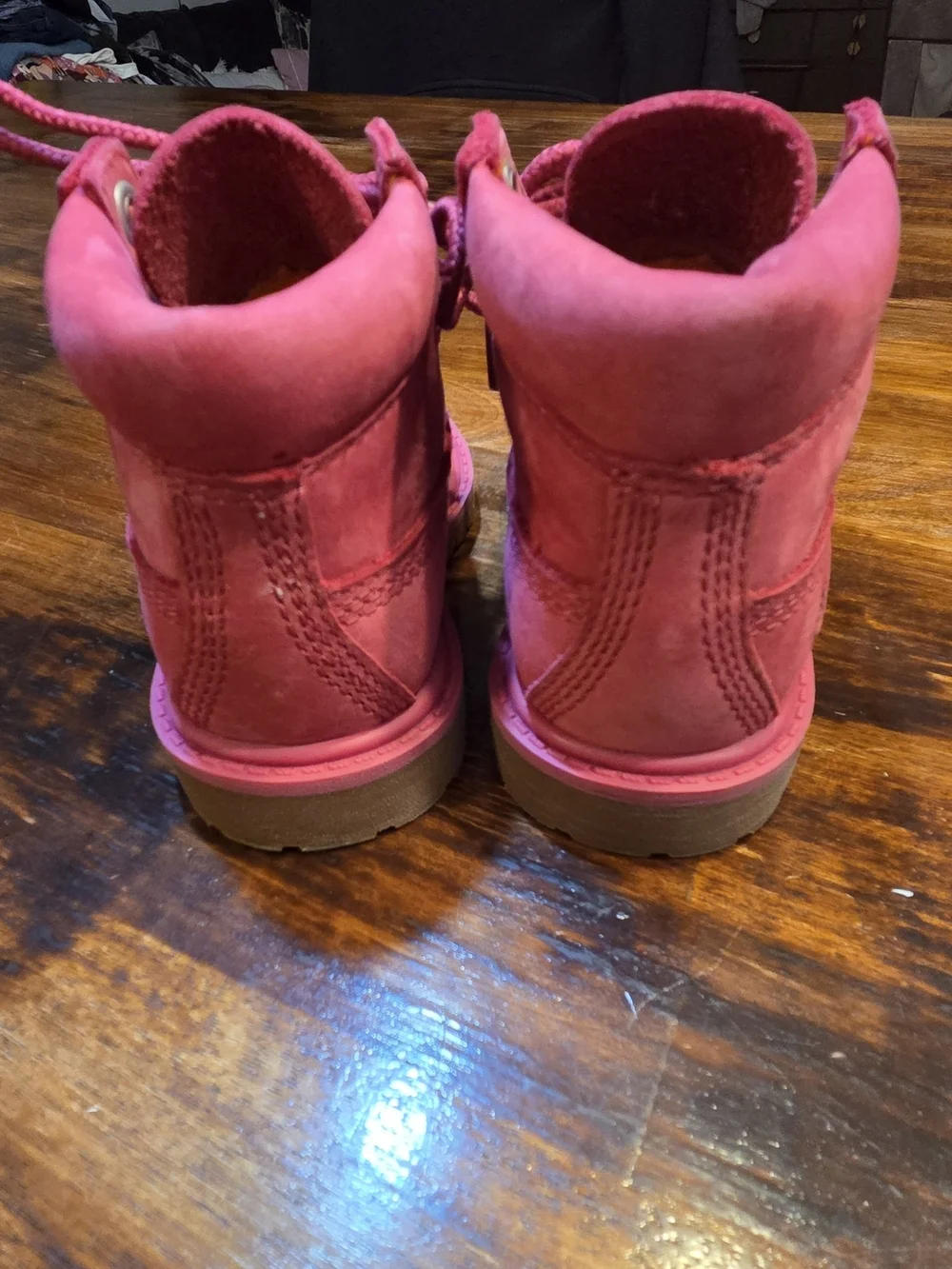 Timberland Waterproof Boots Toddler Kids Hot Pink Nubuck Leather Comfort 5M 50th